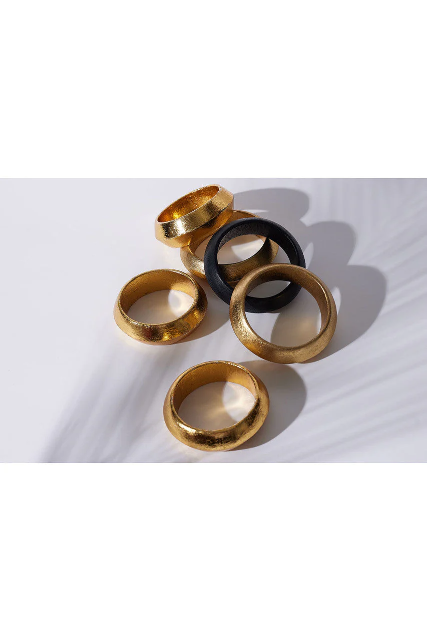 Acacia Wooden Bangle Set - Image 2