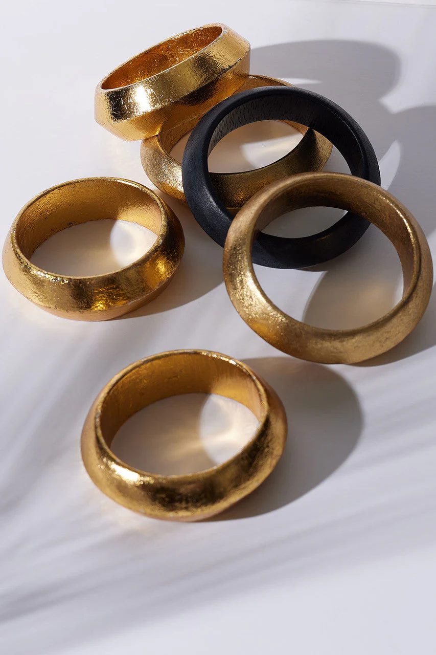 Acacia Wooden Bangle Set - Image 3