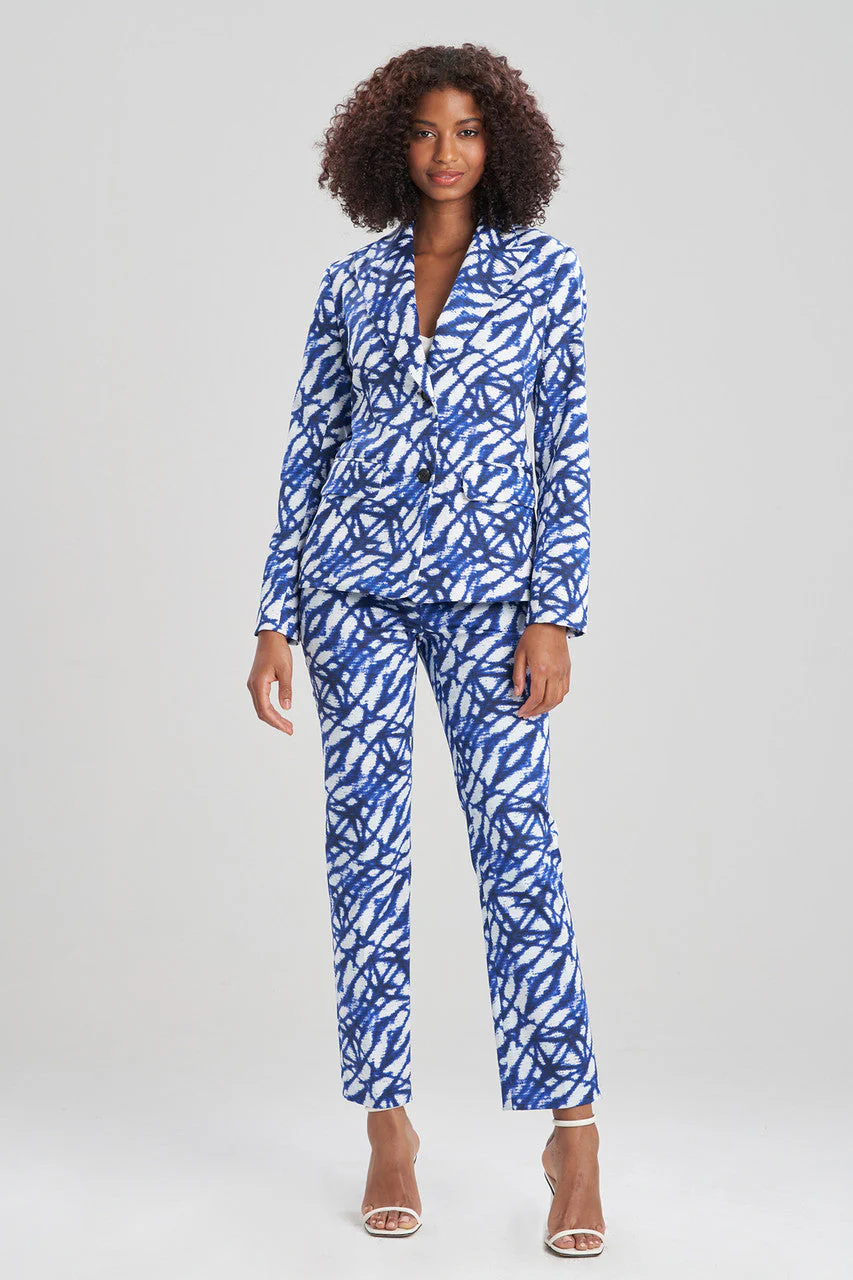 Akira-Cotton Sateen Tailored Blazer Jacket