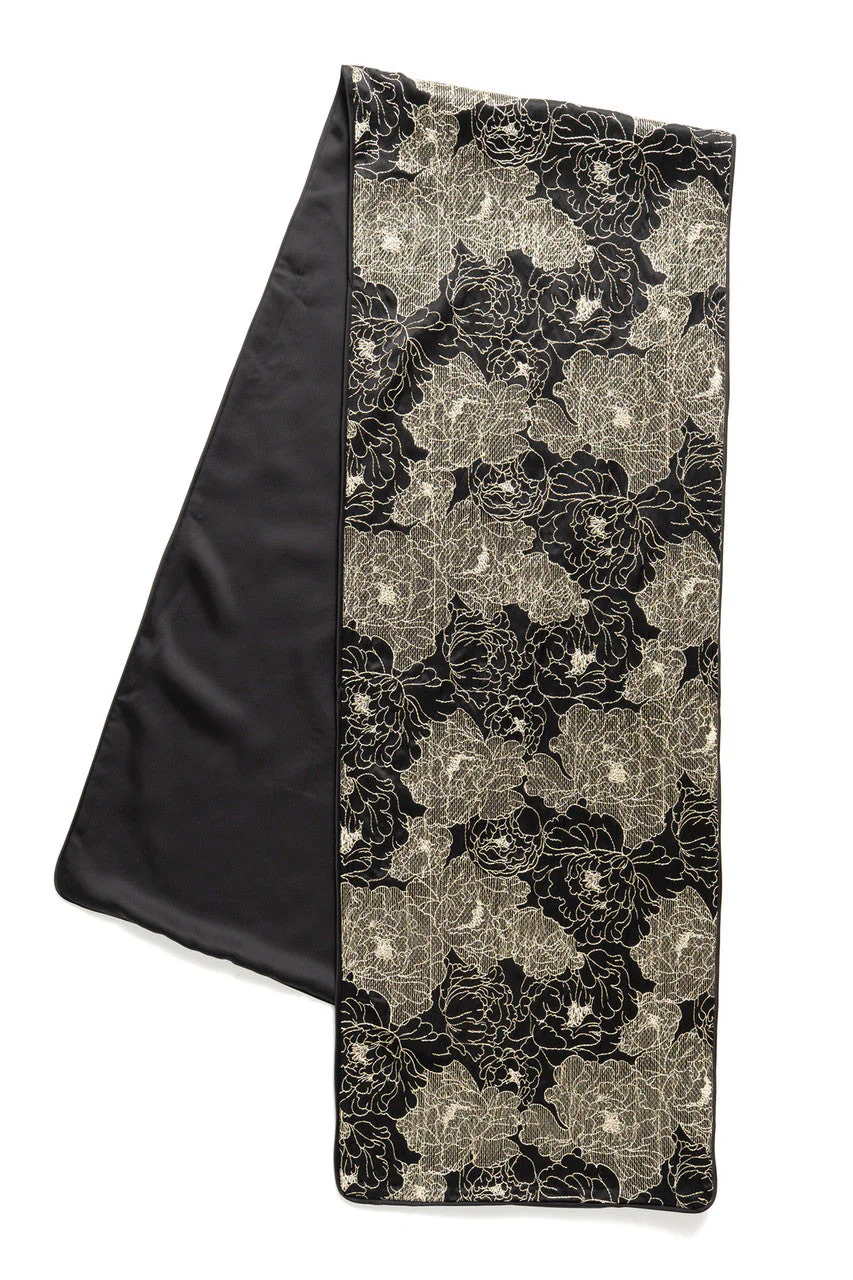 All Over Embroidered Silk Charm Scarf - Image 2