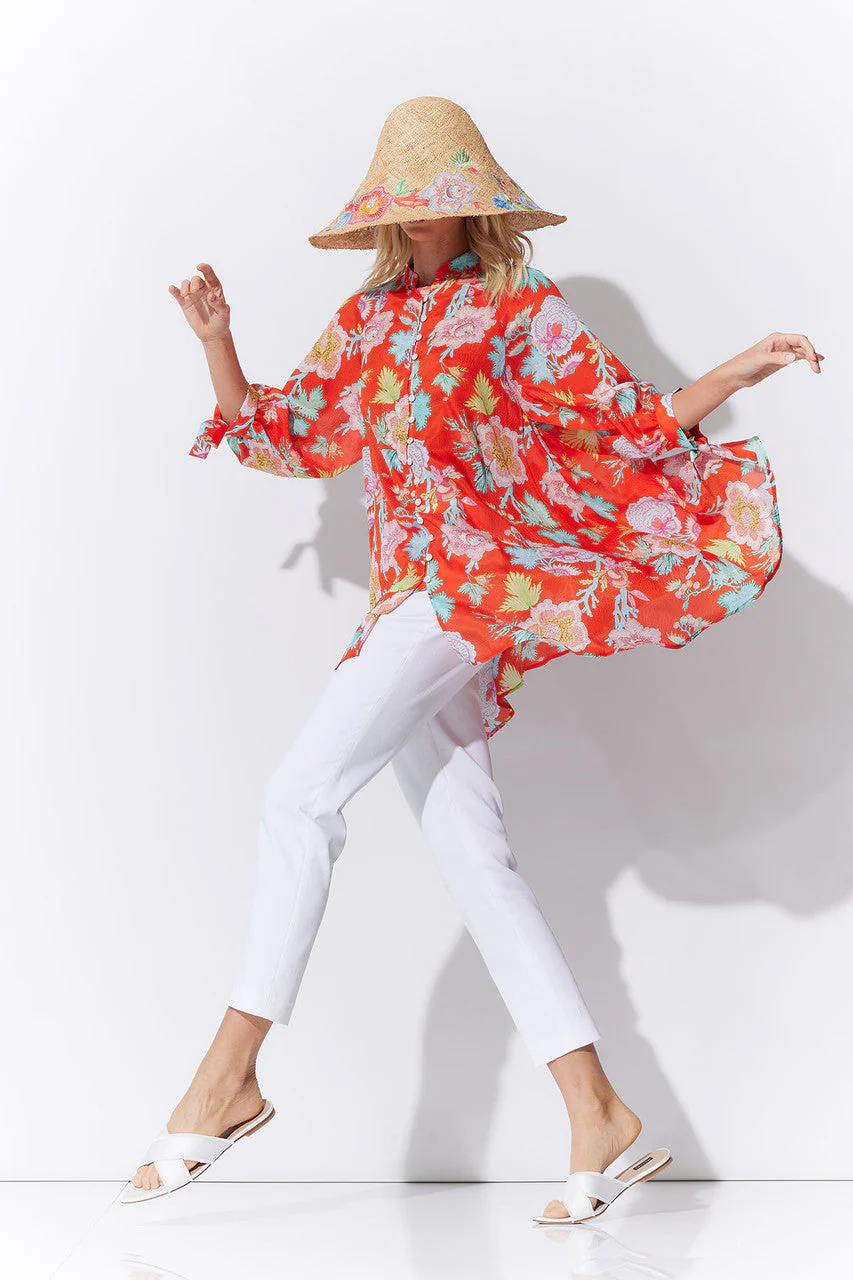 Amanpulo Obi Silk Oversized Top - Image 4
