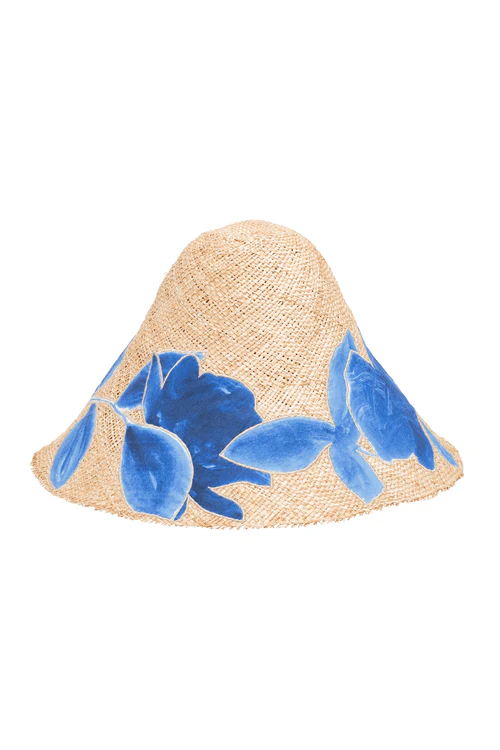 Andora Embroidered Raffia Hat