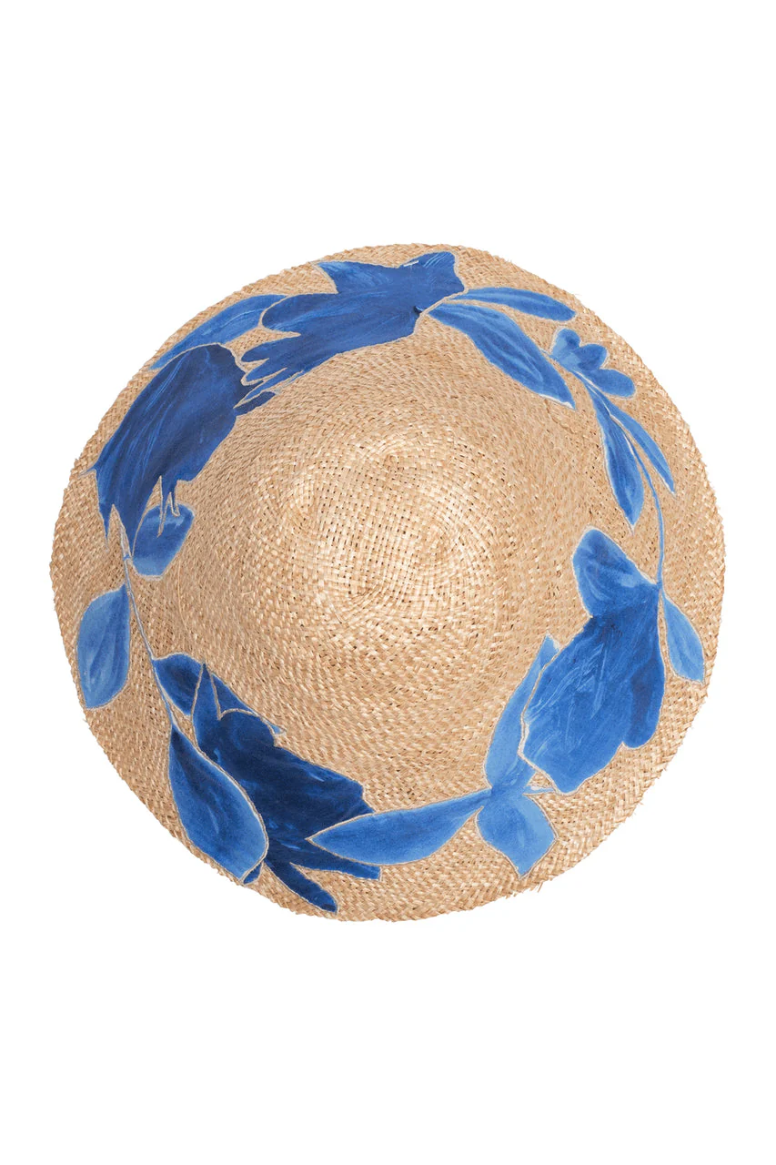 Andora Embroidered Raffia Hat - Image 3
