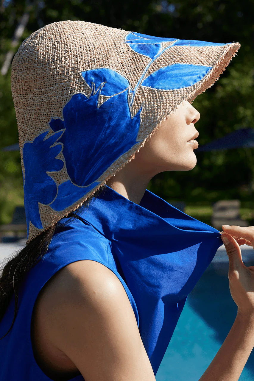 Andora Embroidered Raffia Hat - Image 4
