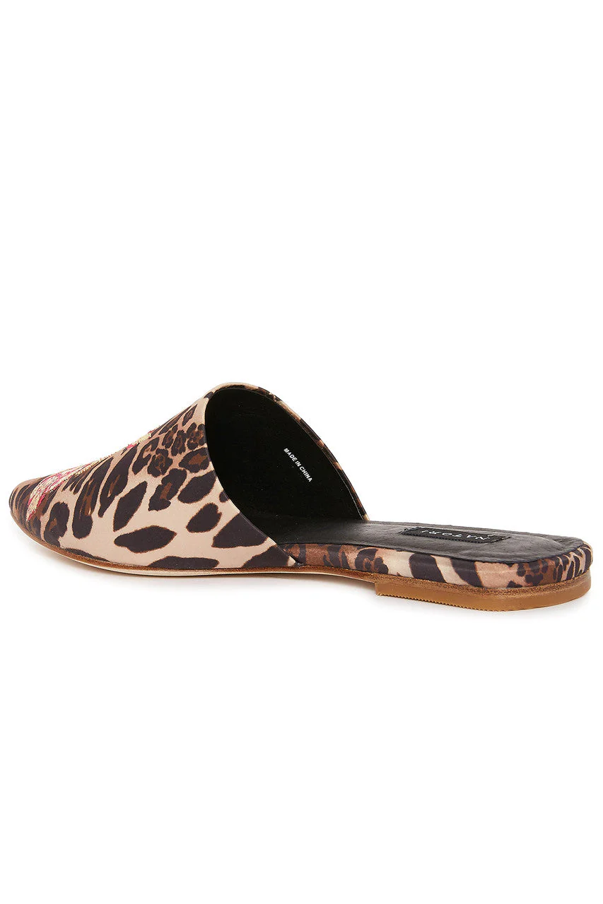 Arri Luxe Leopard Satin Embroidered Slide - Image 3