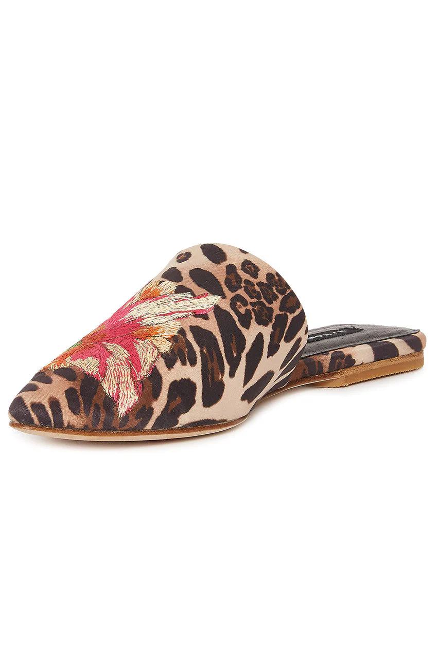 Arri Luxe Leopard Satin Embroidered Slide - Image 5