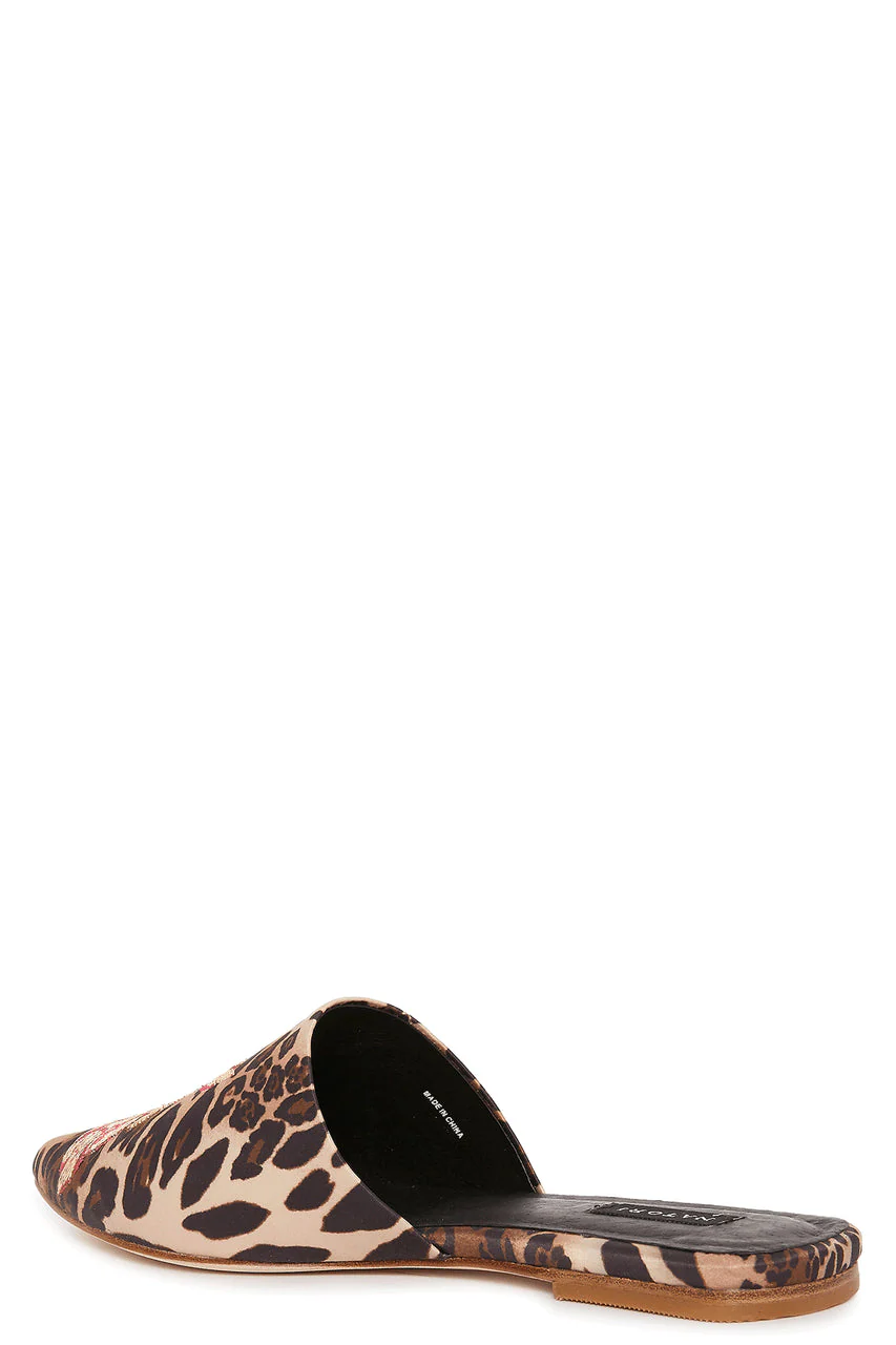 Arri Luxe Leopard Satin Embroidered Slide - Image 8