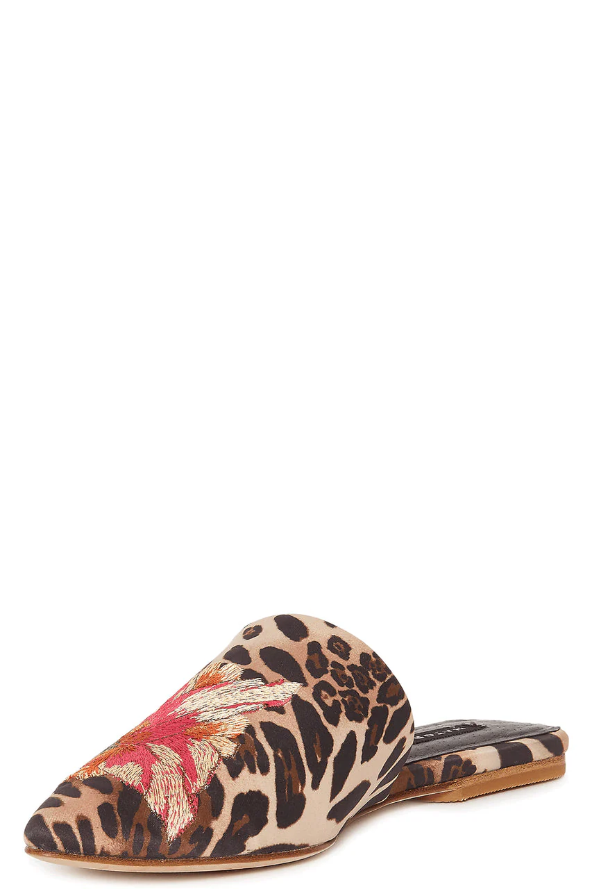 Arri Luxe Leopard Satin Embroidered Slide - Image 9