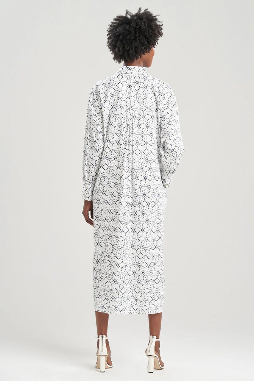 Asagao-Printed Cotton Sateen Caftan - Image 2
