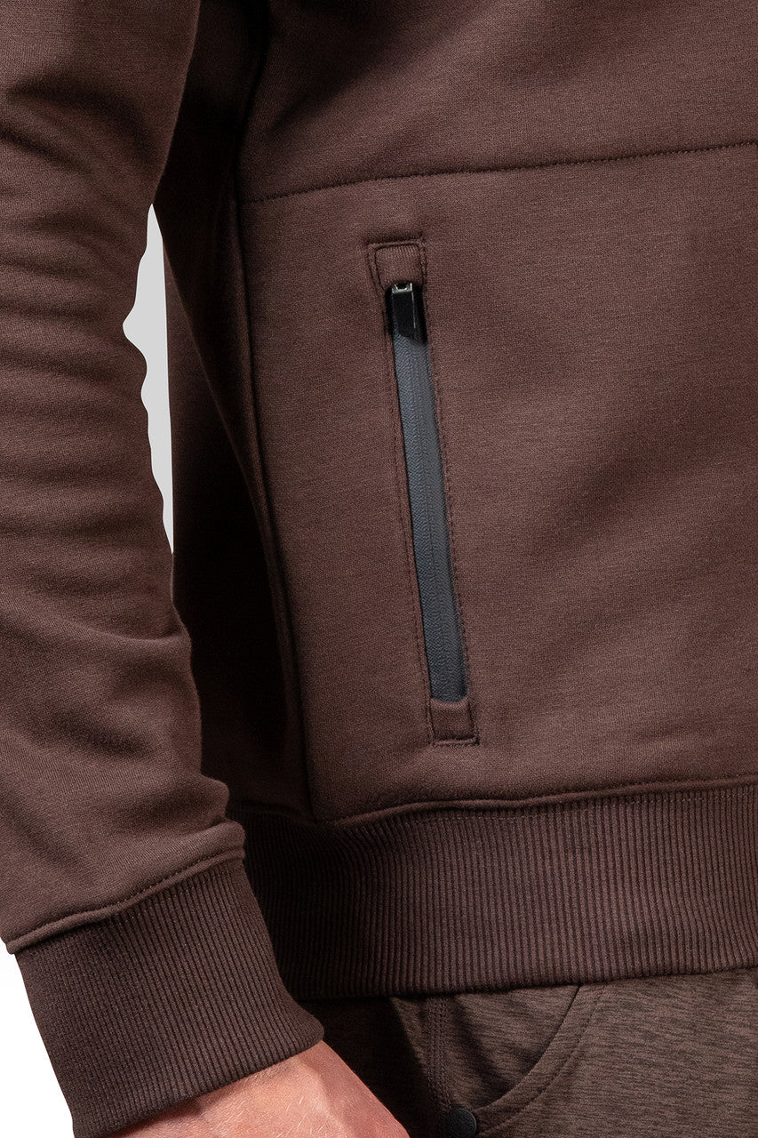 Bagani Brushed Fleece Side Zip Pullover Sweatshirt - Image 2