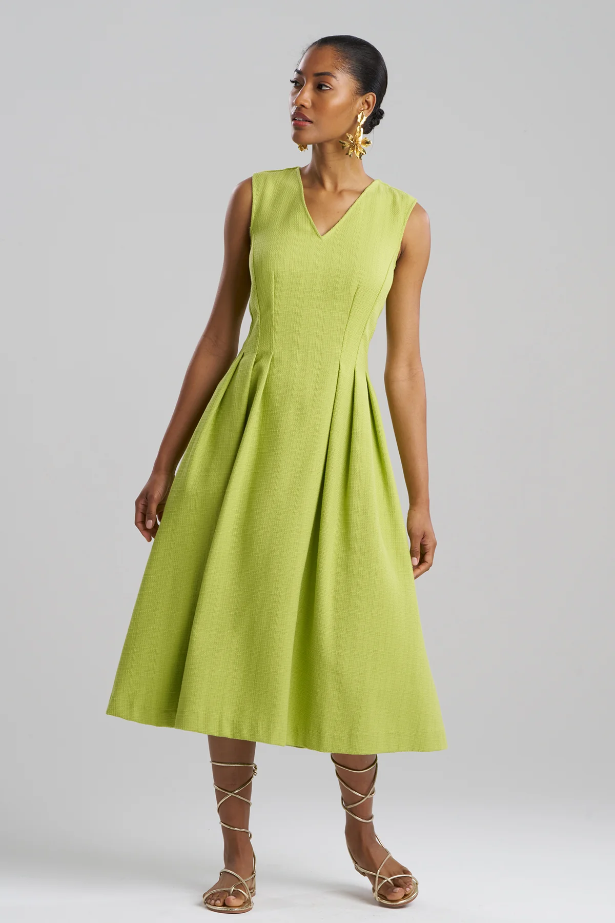 Basketweave Cotton Dress - Image 2