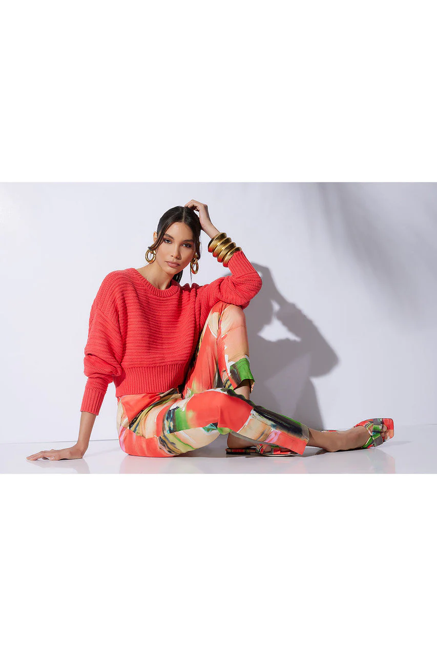 Beijing Textured Knit Crop Pullover Top - Image 3