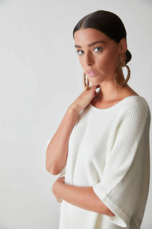 Beijing Textured Knit Kimono Sweater