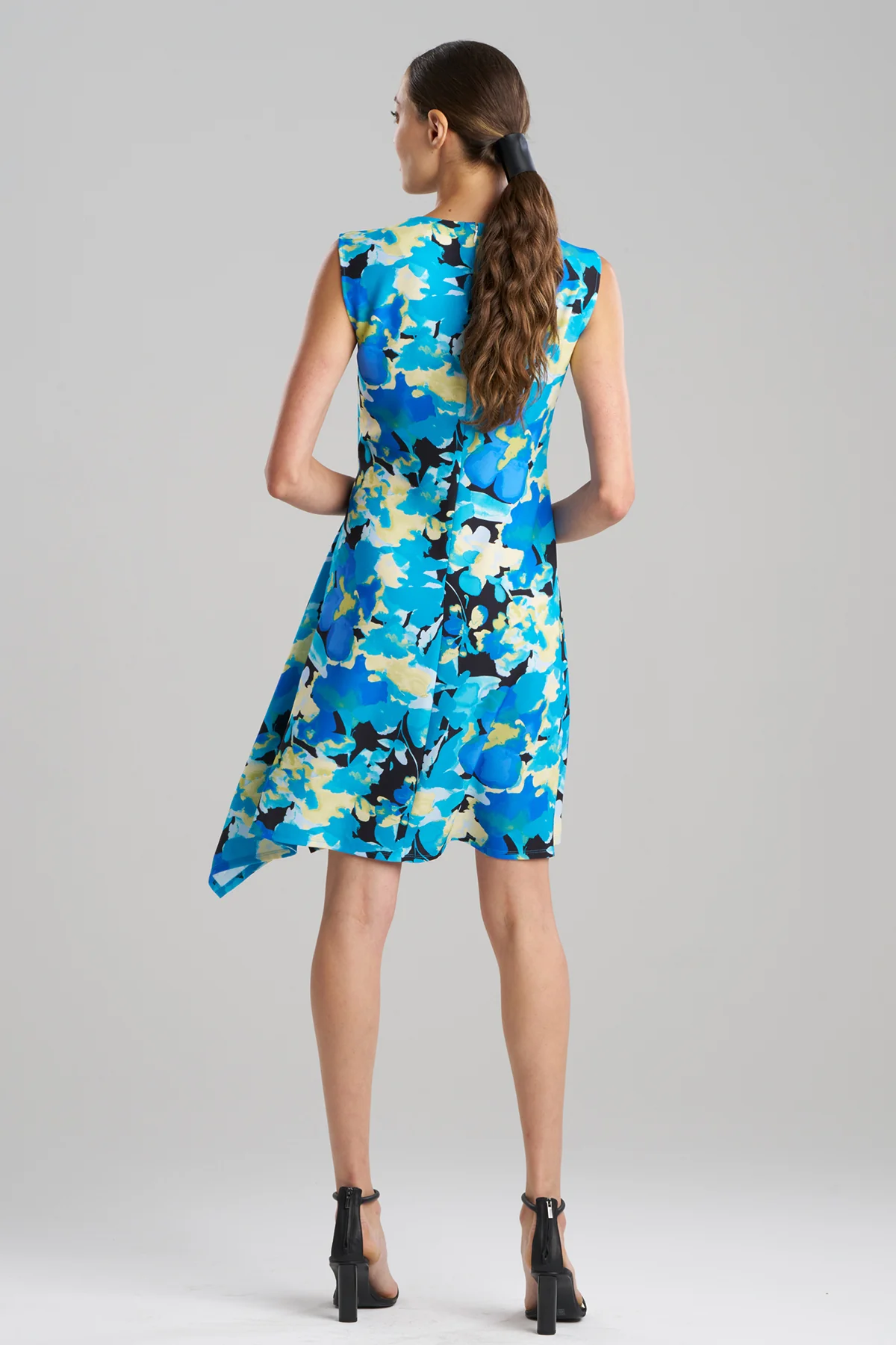 Bright Floral Side Drape Dress - Image 2