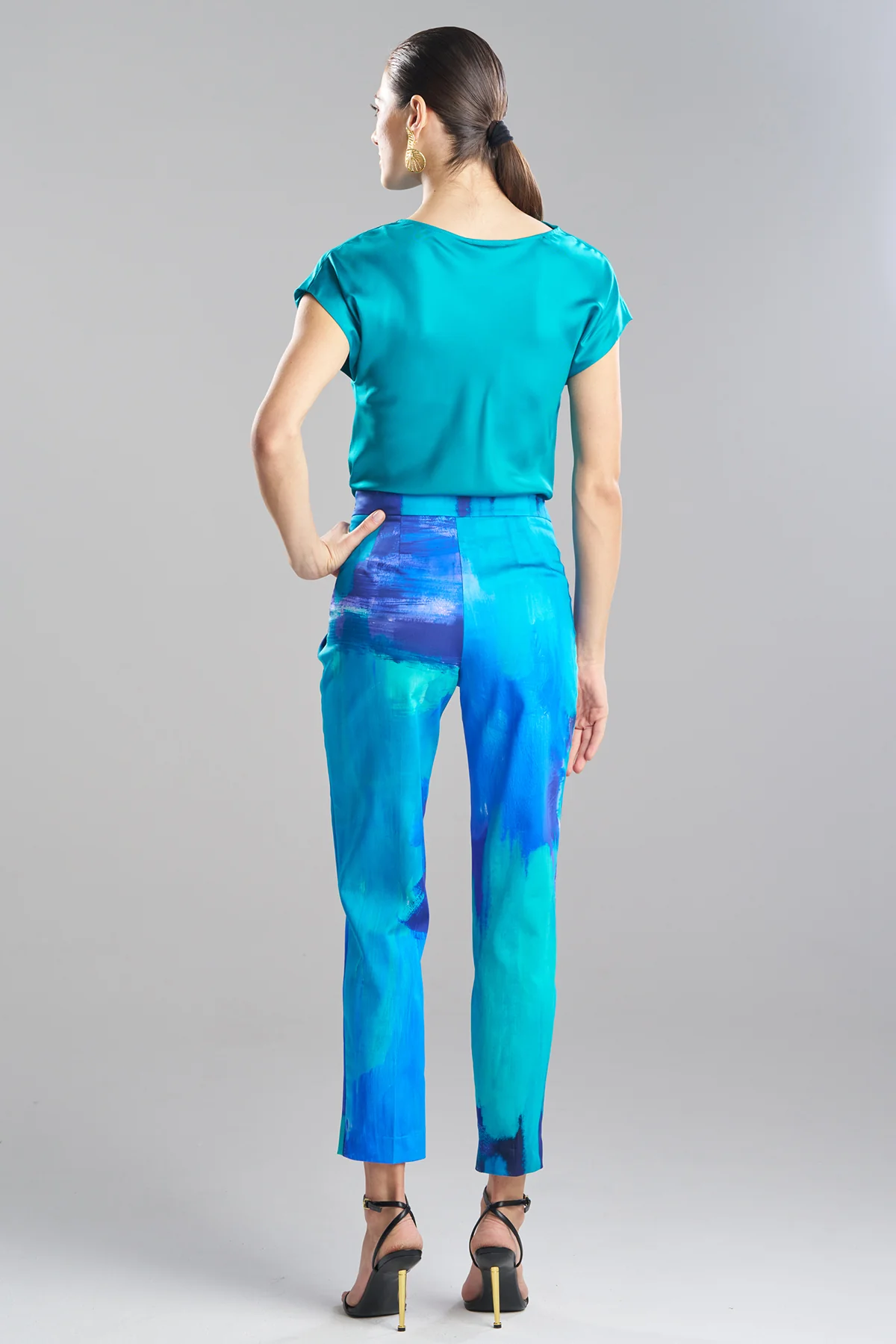 Brushstroke Cotton Chino Side Zip Pants - Image 2