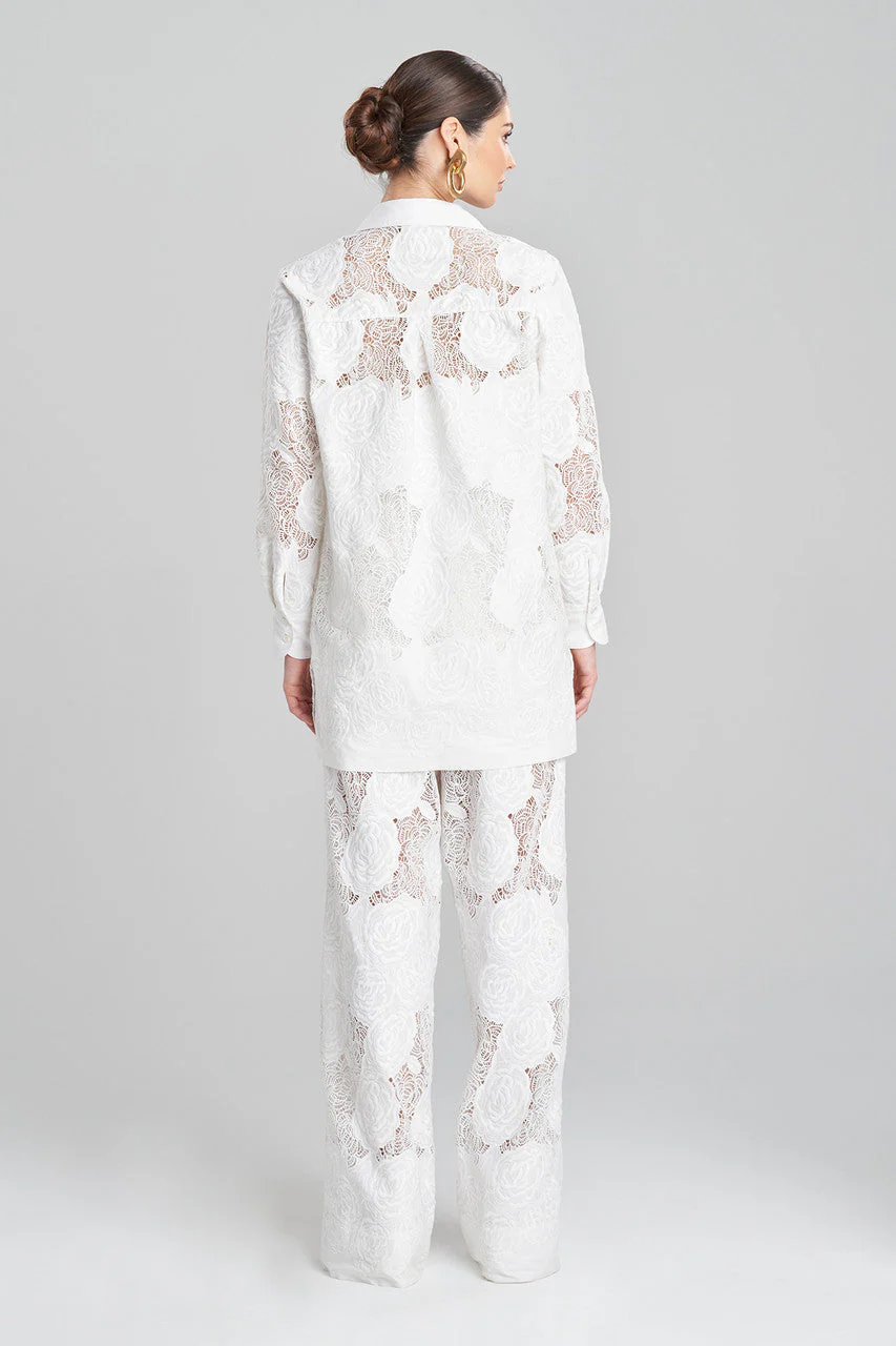 Calado Embroidery Cotton Pants - Image 2