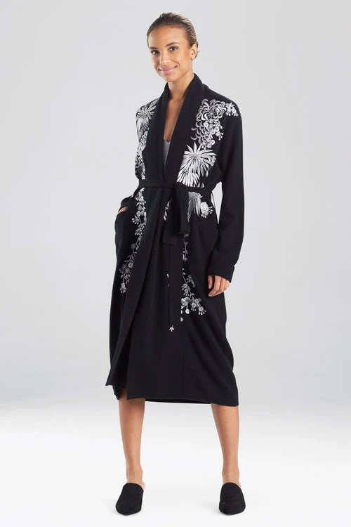 Cashmere Floral Embroidered Robe - Image 7