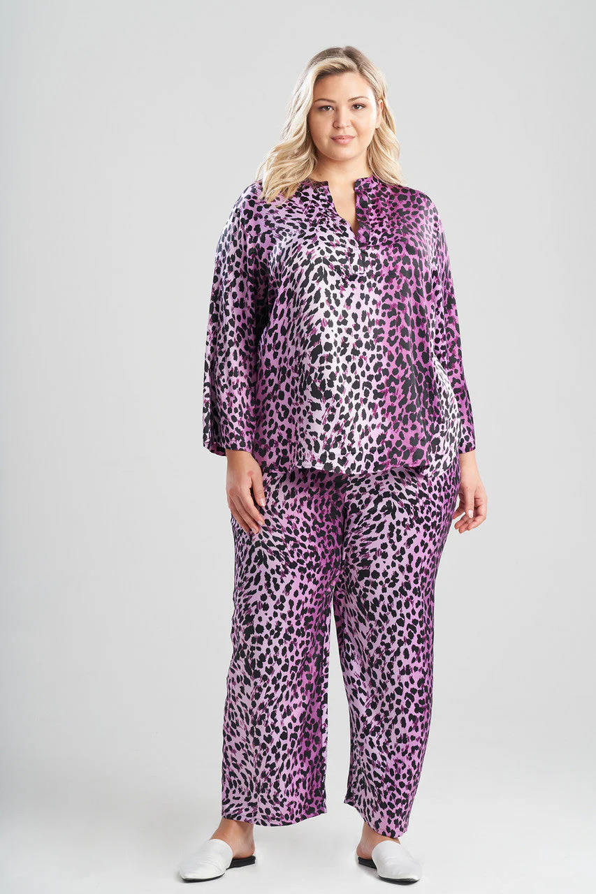 Cheetah-Printed Matte Satin PJ - Image 2