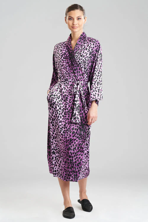 Cheetah-Printed Matte Satin Robe - Image 7