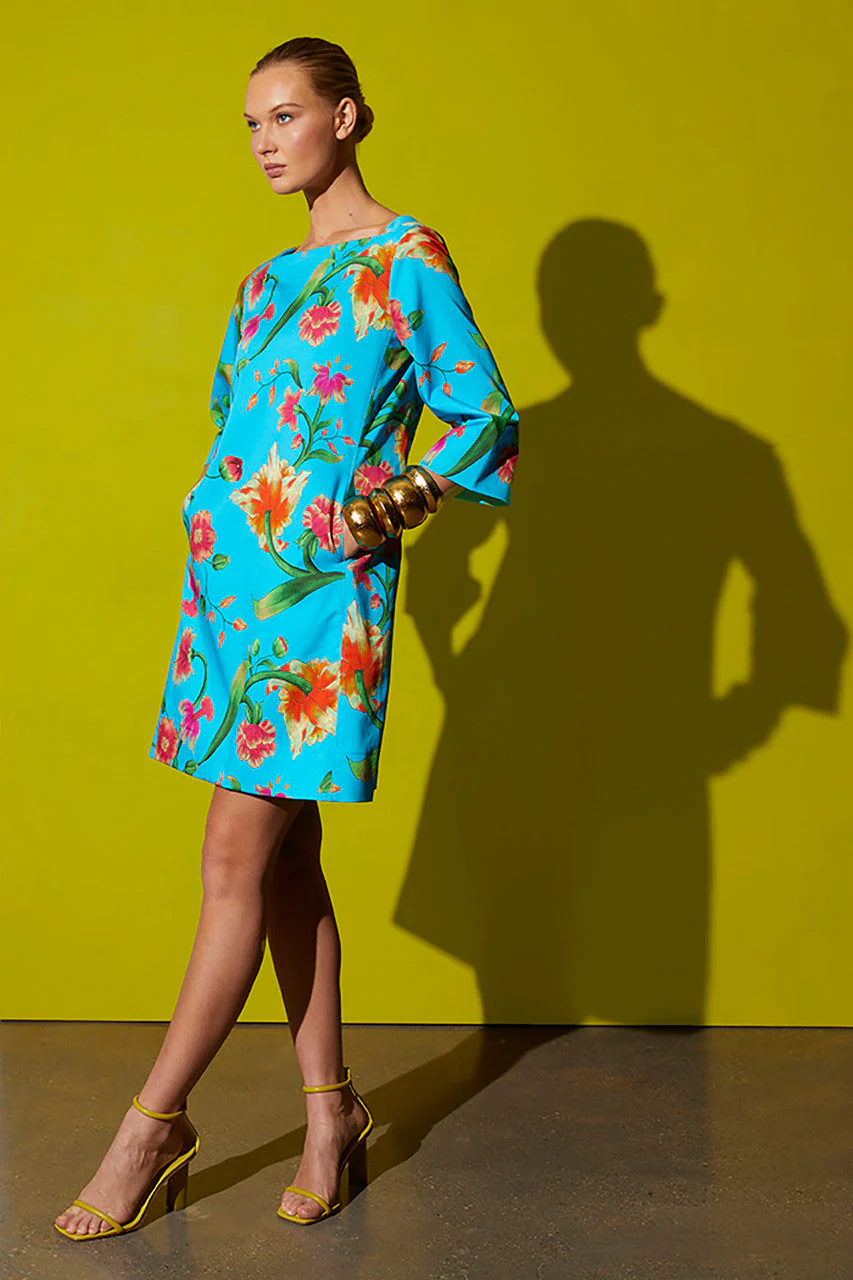 Chikayo-Cotton Sateen Shift Dress - Image 2