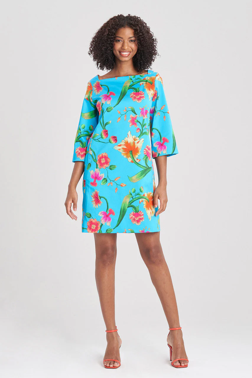 Chikayo-Cotton Sateen Shift Dress - Image 4