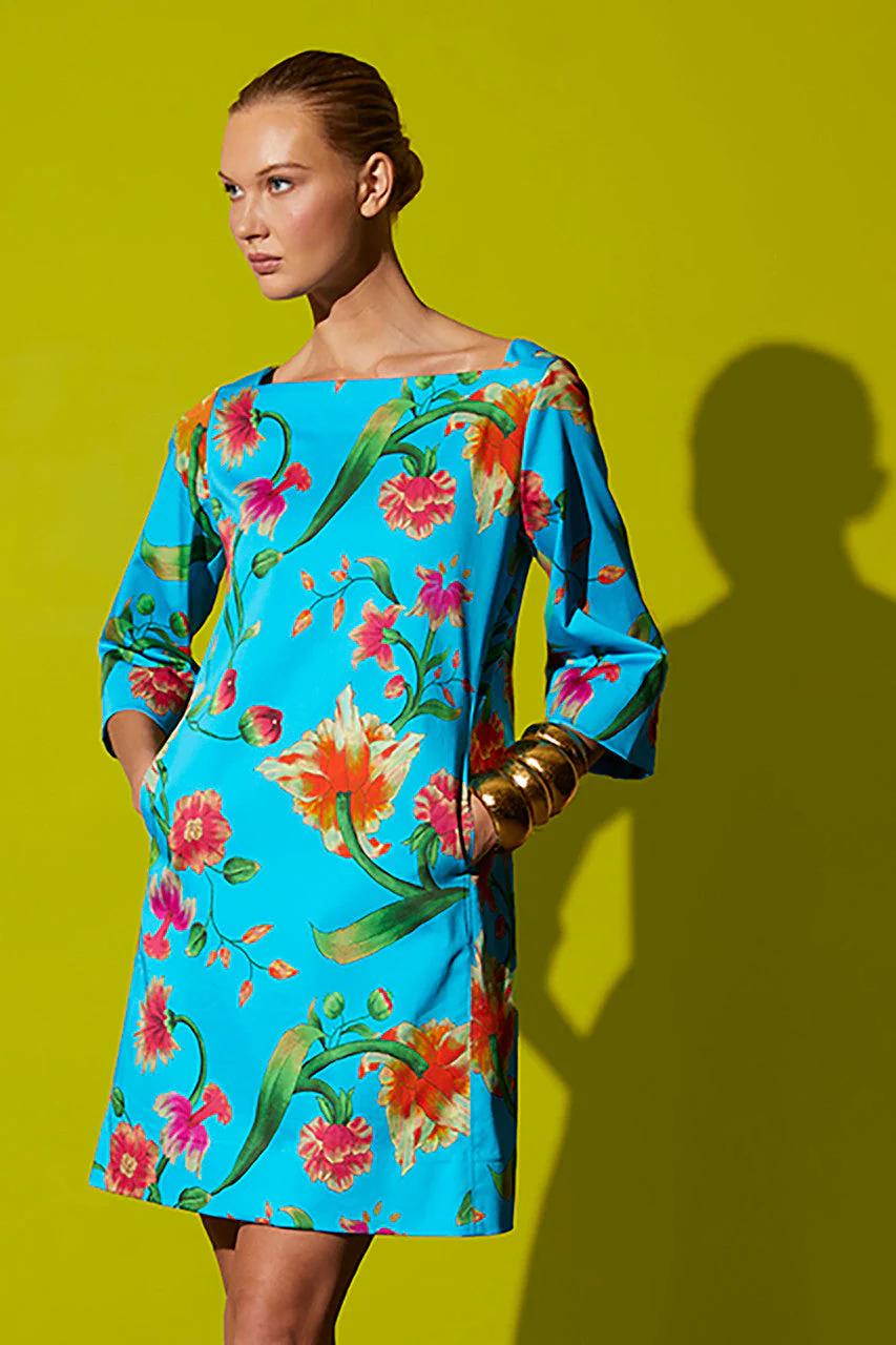 Chikayo-Cotton Sateen Shift Dress - Image 5