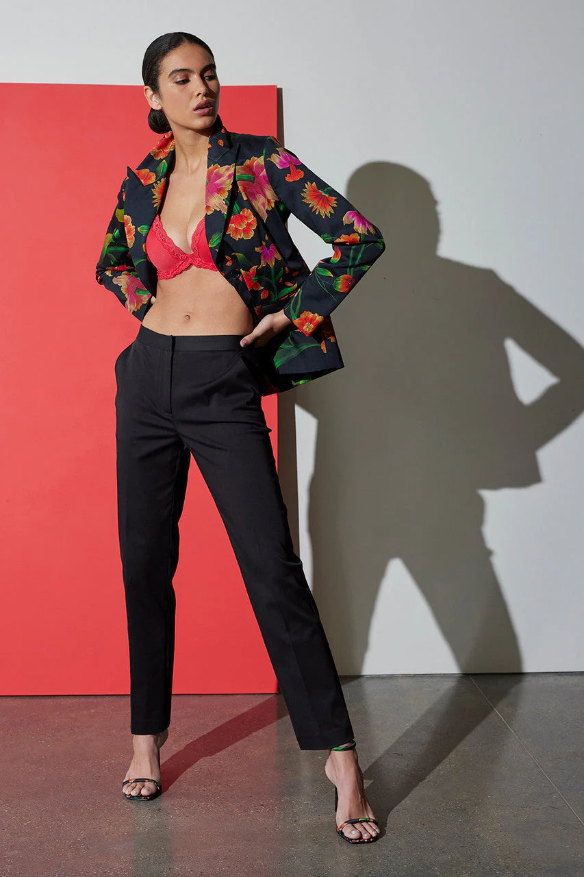 Chikayo-Cotton Sateen Tailored Blazer Jacket - Image 6