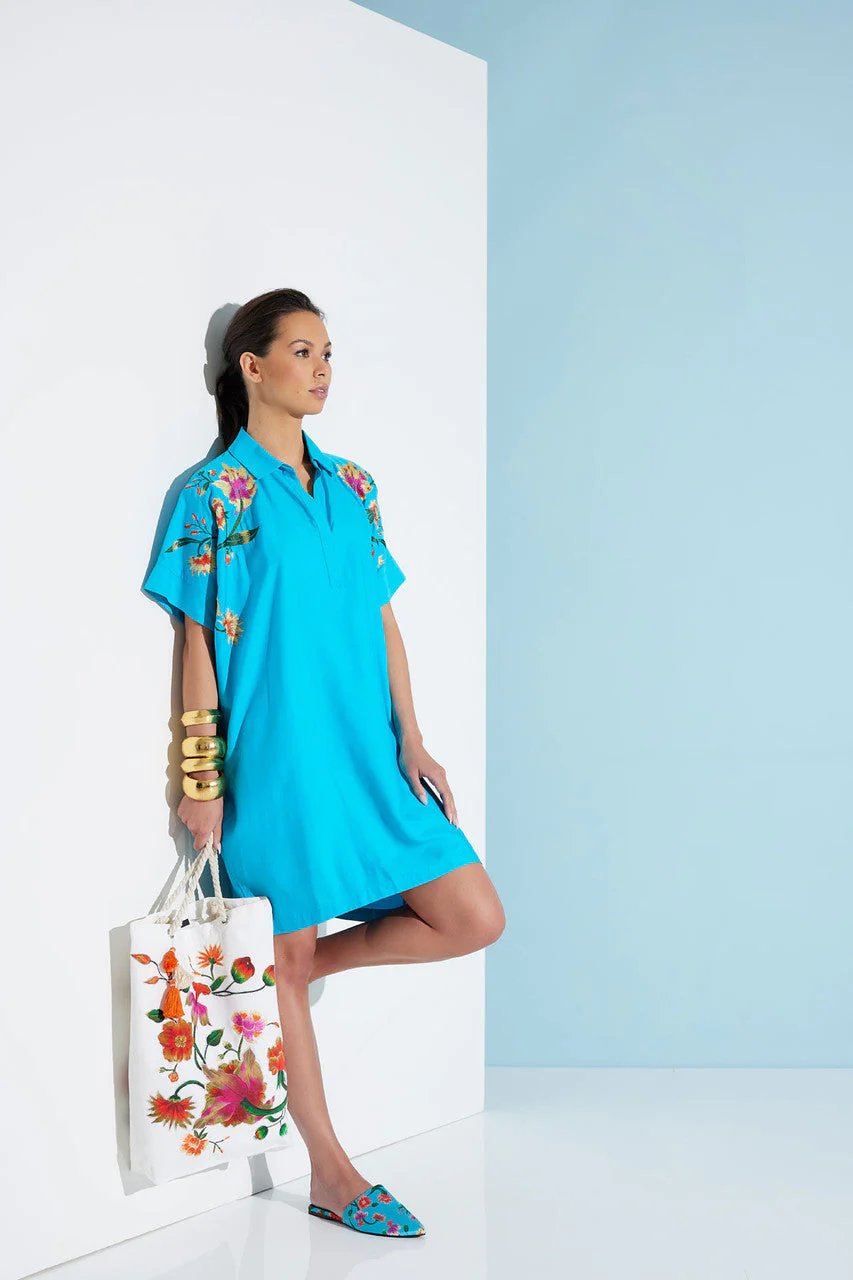 Chikayo Embroidered Canvas Tote Bag - Image 4