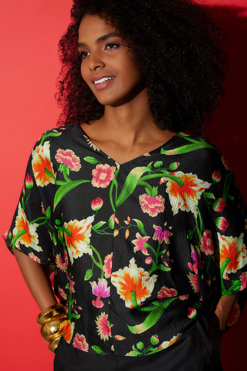Chikayo-Obi Silk Kimono Top - Image 4
