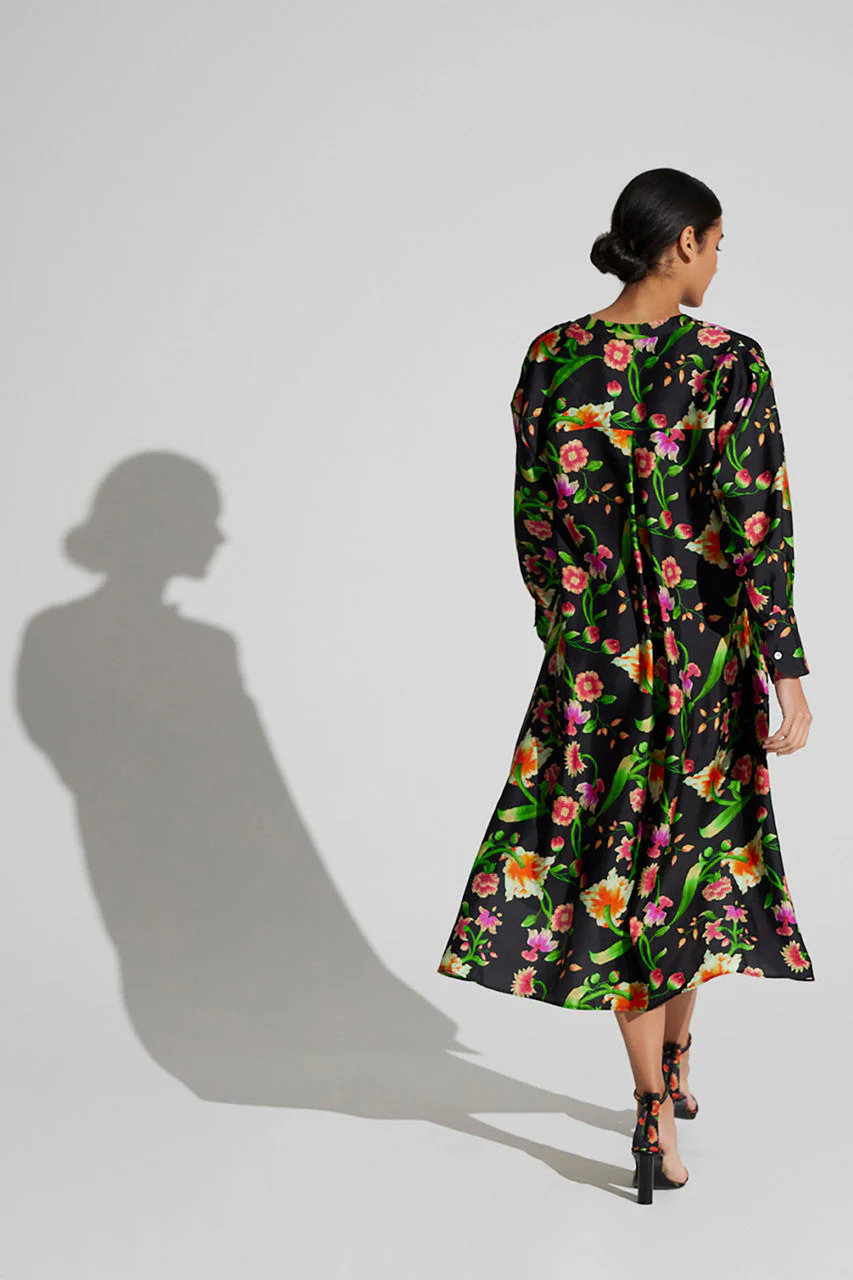 Chikayo-Obi Silk Oversized Shirtdress - Image 3
