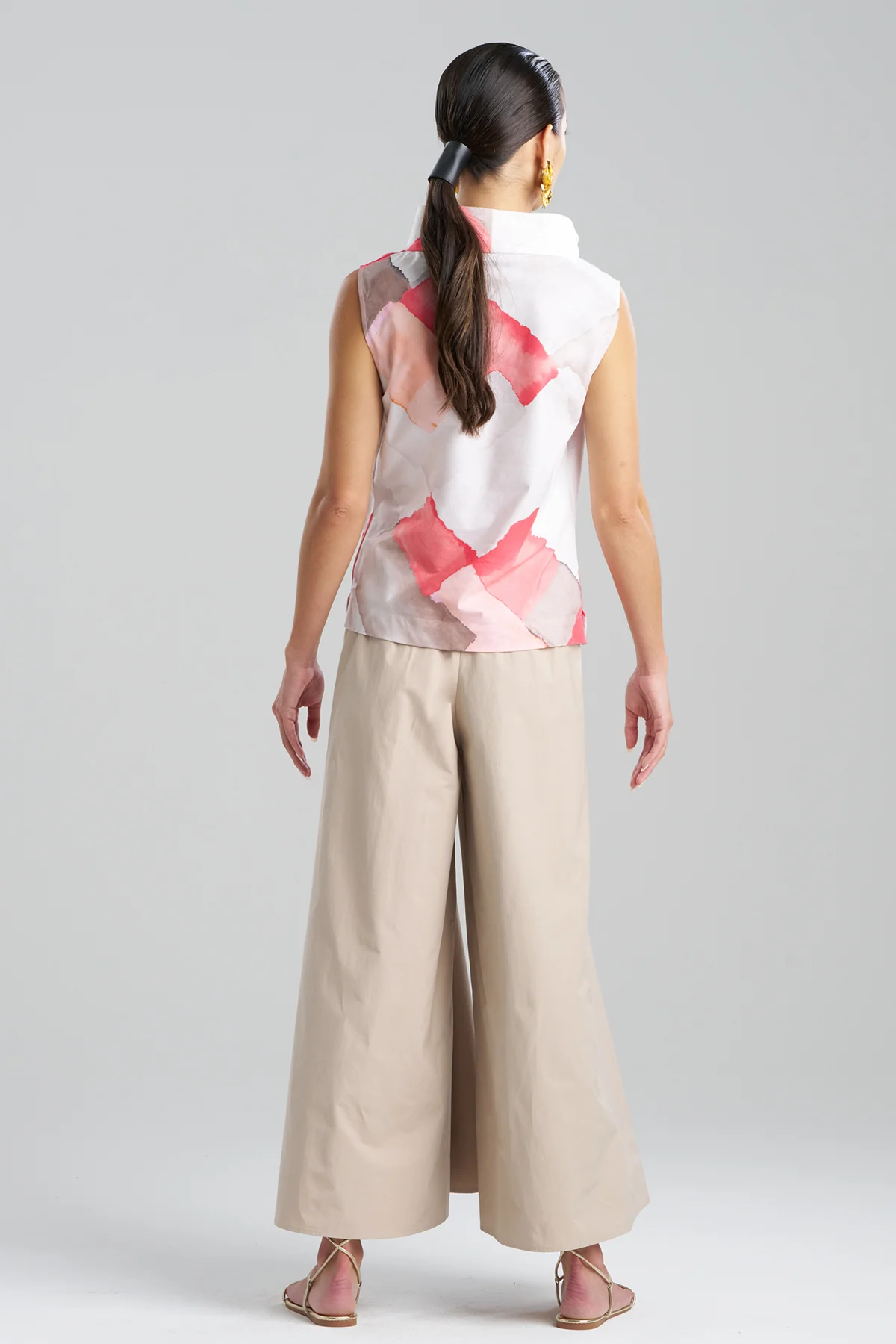 Chiyo Cotton Funnel Neck Top - Image 3