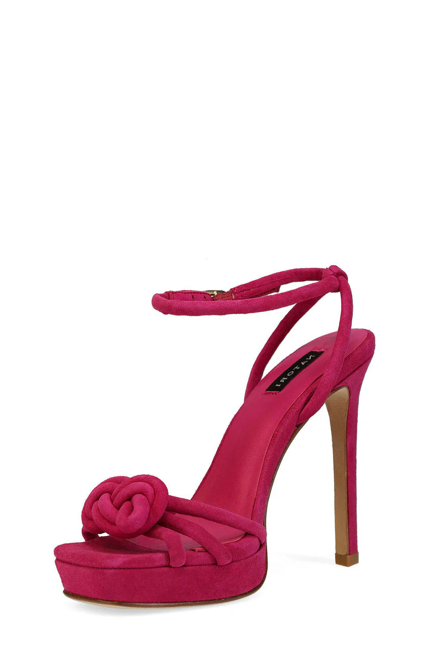 Chizu Suede Knotted Bow Platform Heel - Image 2