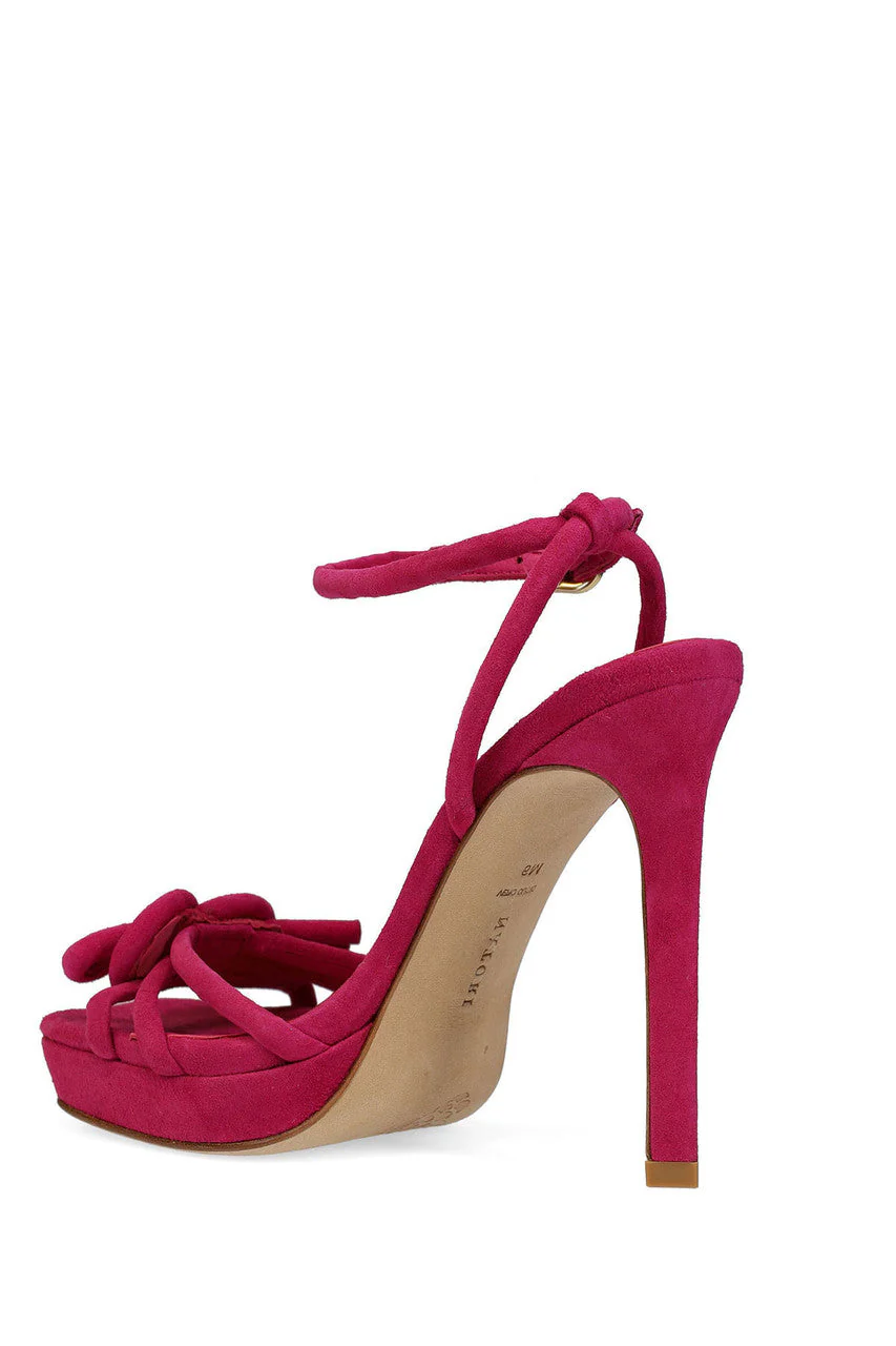Chizu Suede Knotted Bow Platform Heel - Image 5