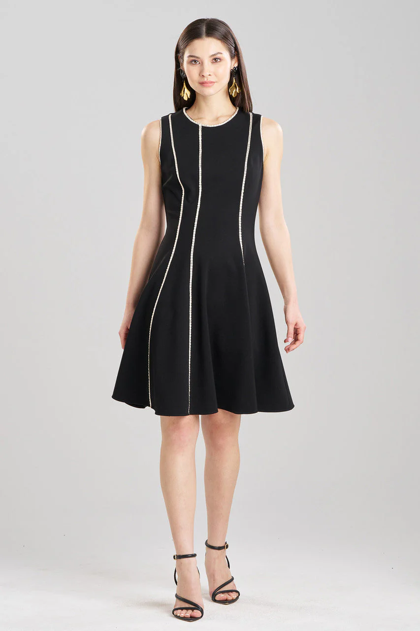 Compact Knit Embroidered Dress - Image 2
