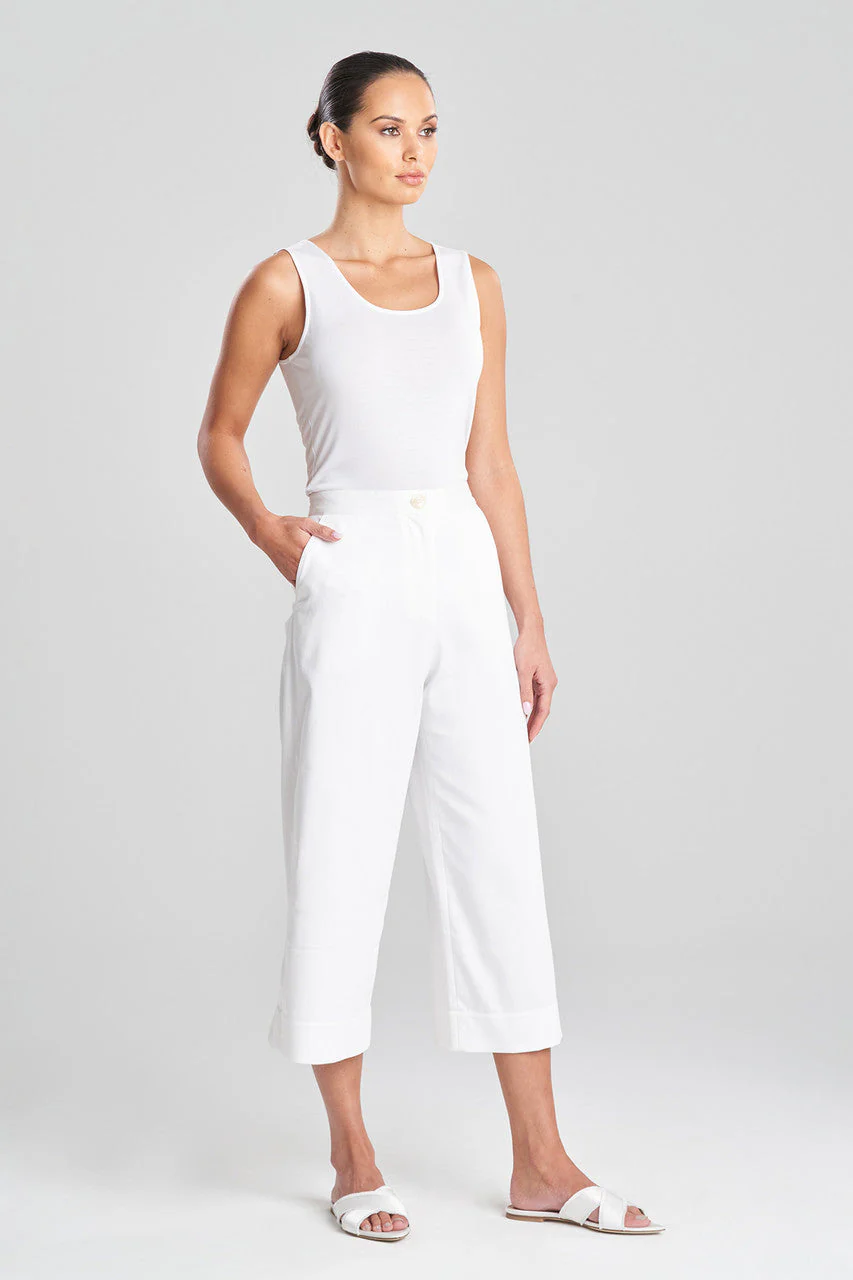 Cotton Chino Cropped Pants