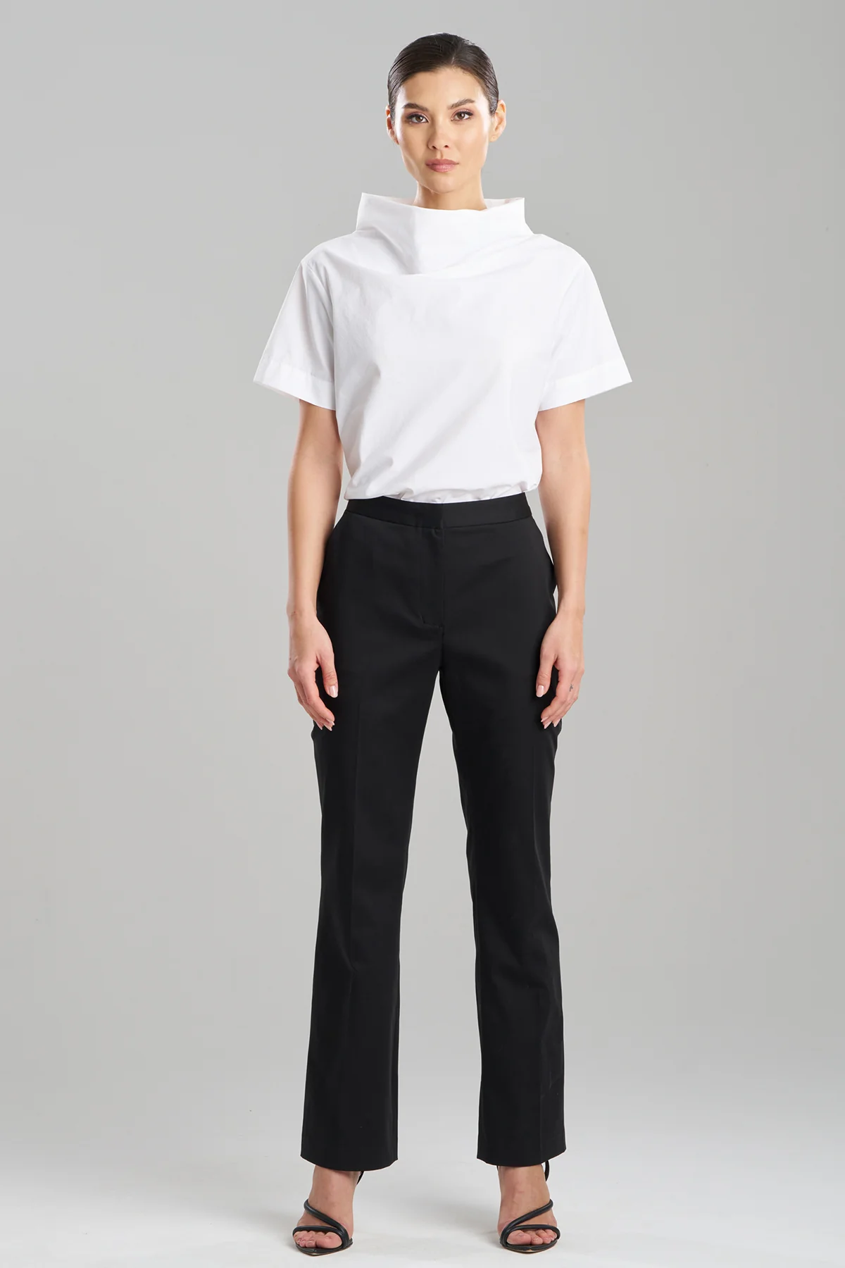 Cotton Chino Front Zip Pants