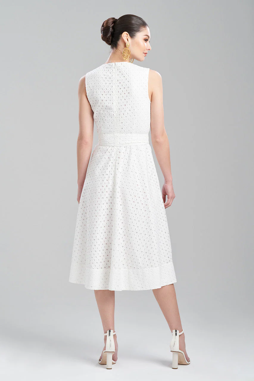 Cotton Eyelet Belted Dress - Image 2