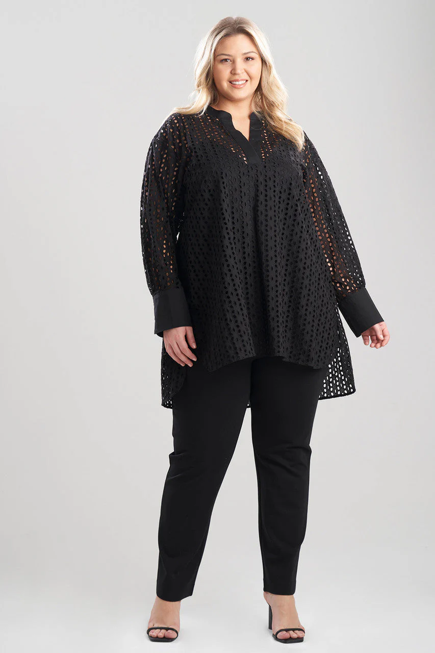 Cotton Eyelet Oversized Shirt - Image 3