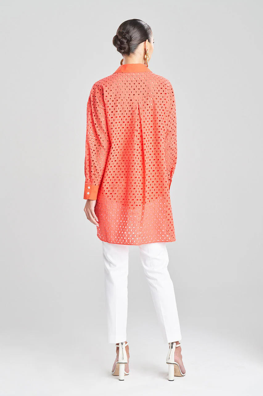 Cotton Eyelet Oversized Top - Image 2