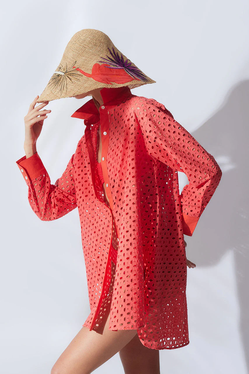 Cotton Eyelet Oversized Top - Image 5