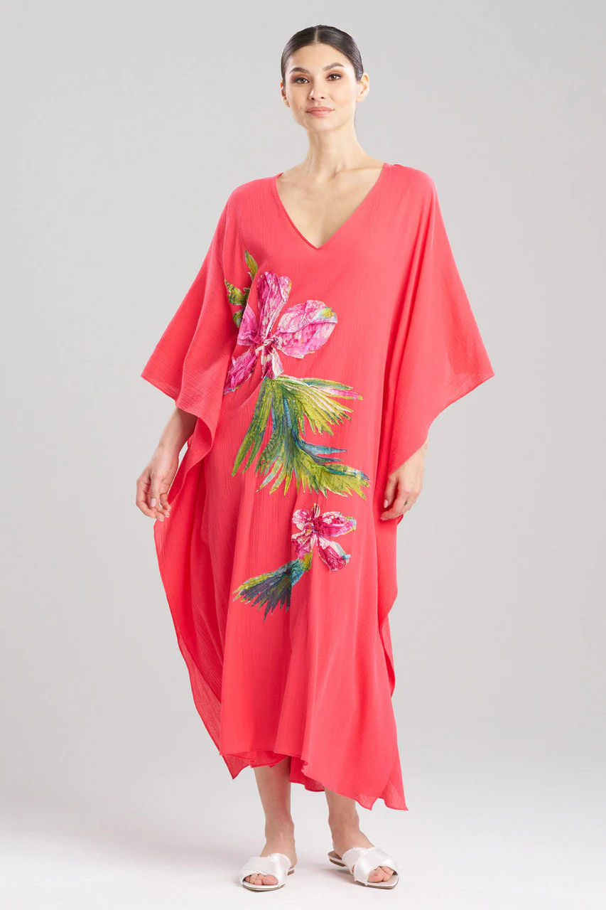 Cotton Gauze Applique Caftan - Image 2