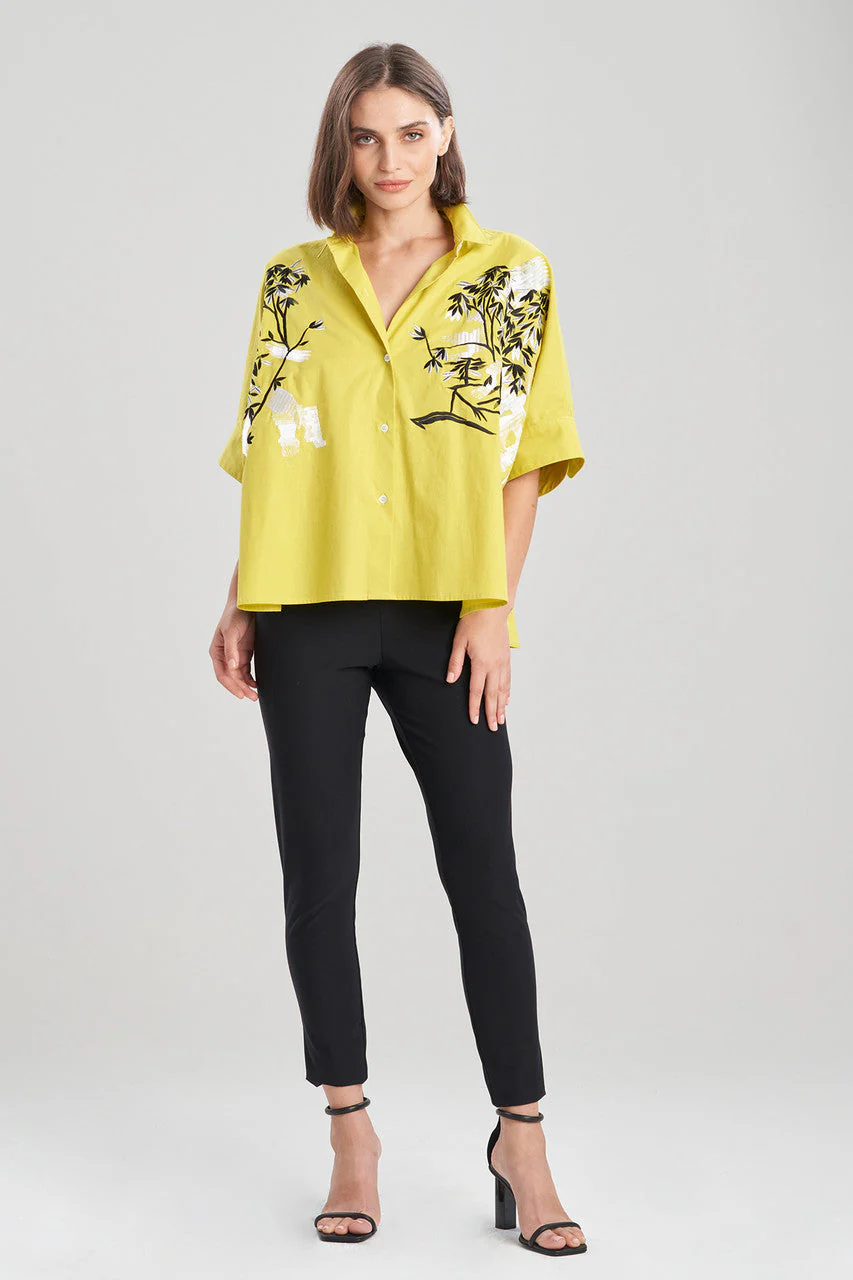 Cotton Poplin Applique Caftan Shirt - Image 4