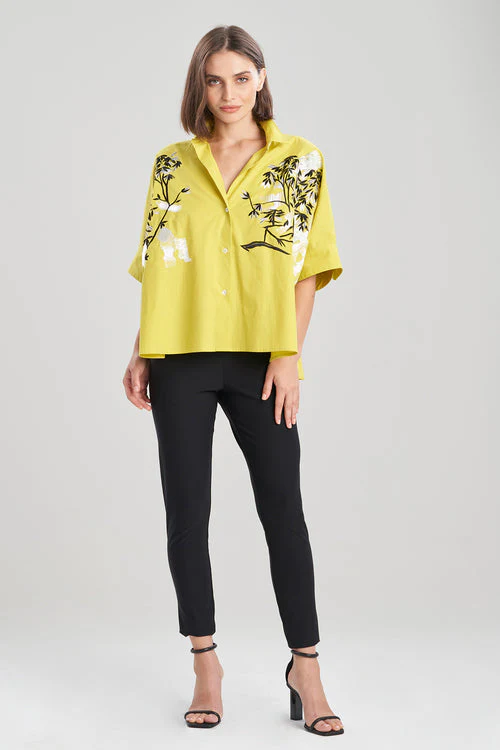 Cotton Poplin Applique Caftan Shirt - Image 8