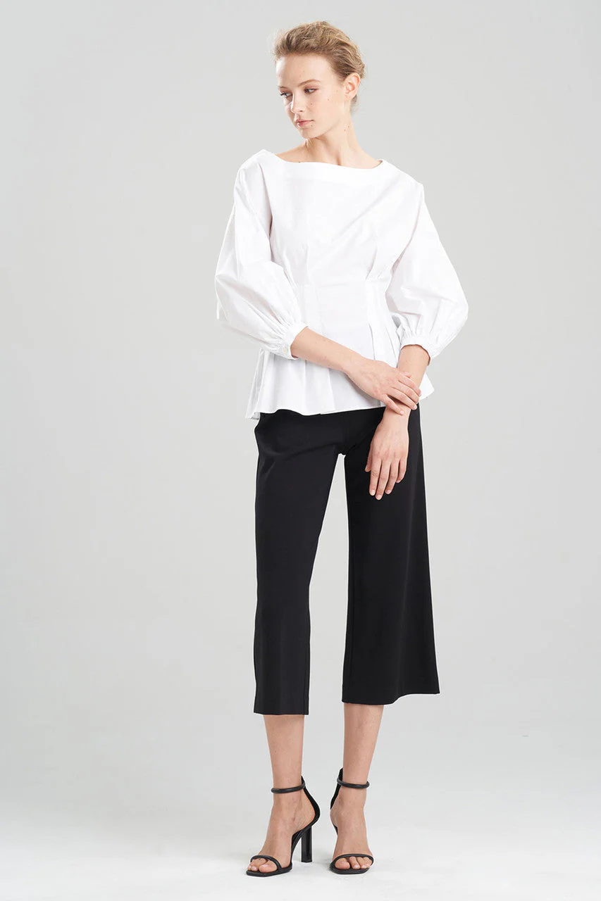 Cotton Poplin Balloon Sleeve Top - Image 2