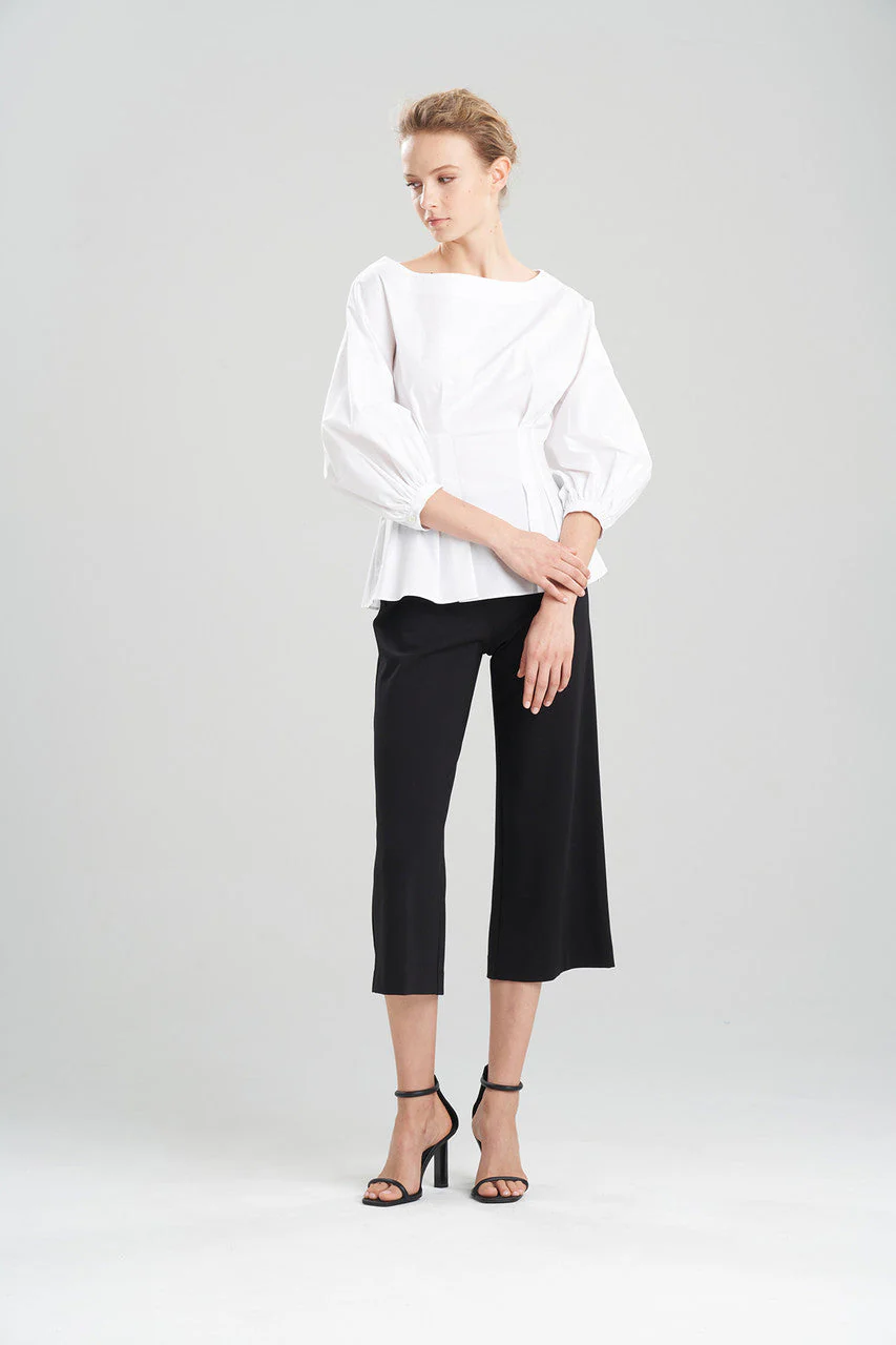 Cotton Poplin Balloon Sleeve Top - Image 3