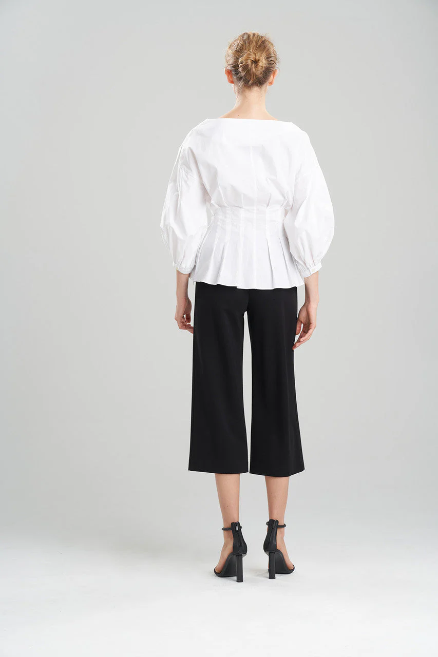 Cotton Poplin Balloon Sleeve Top - Image 4