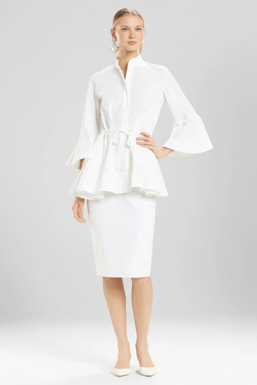 Cotton Poplin Lantern Top