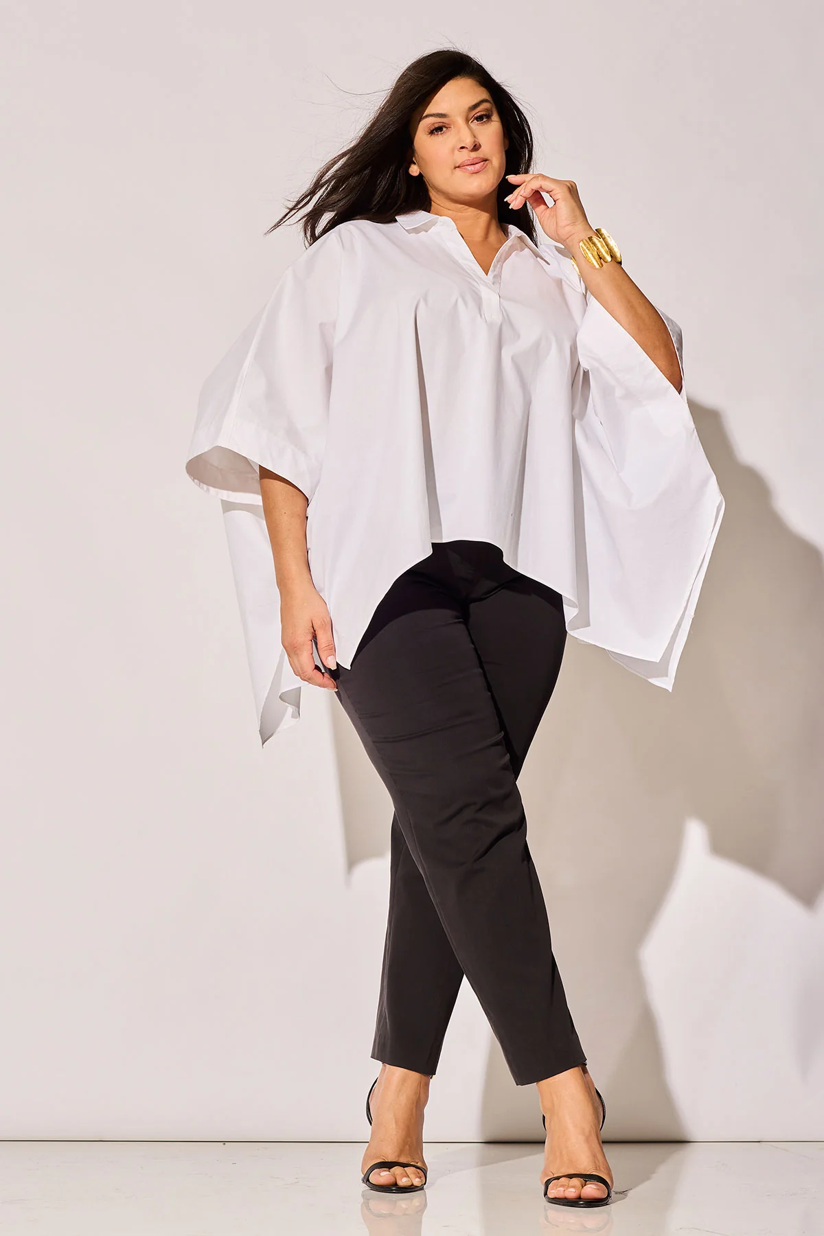 Cotton Poplin Oversized Caftan Shirt - Image 6