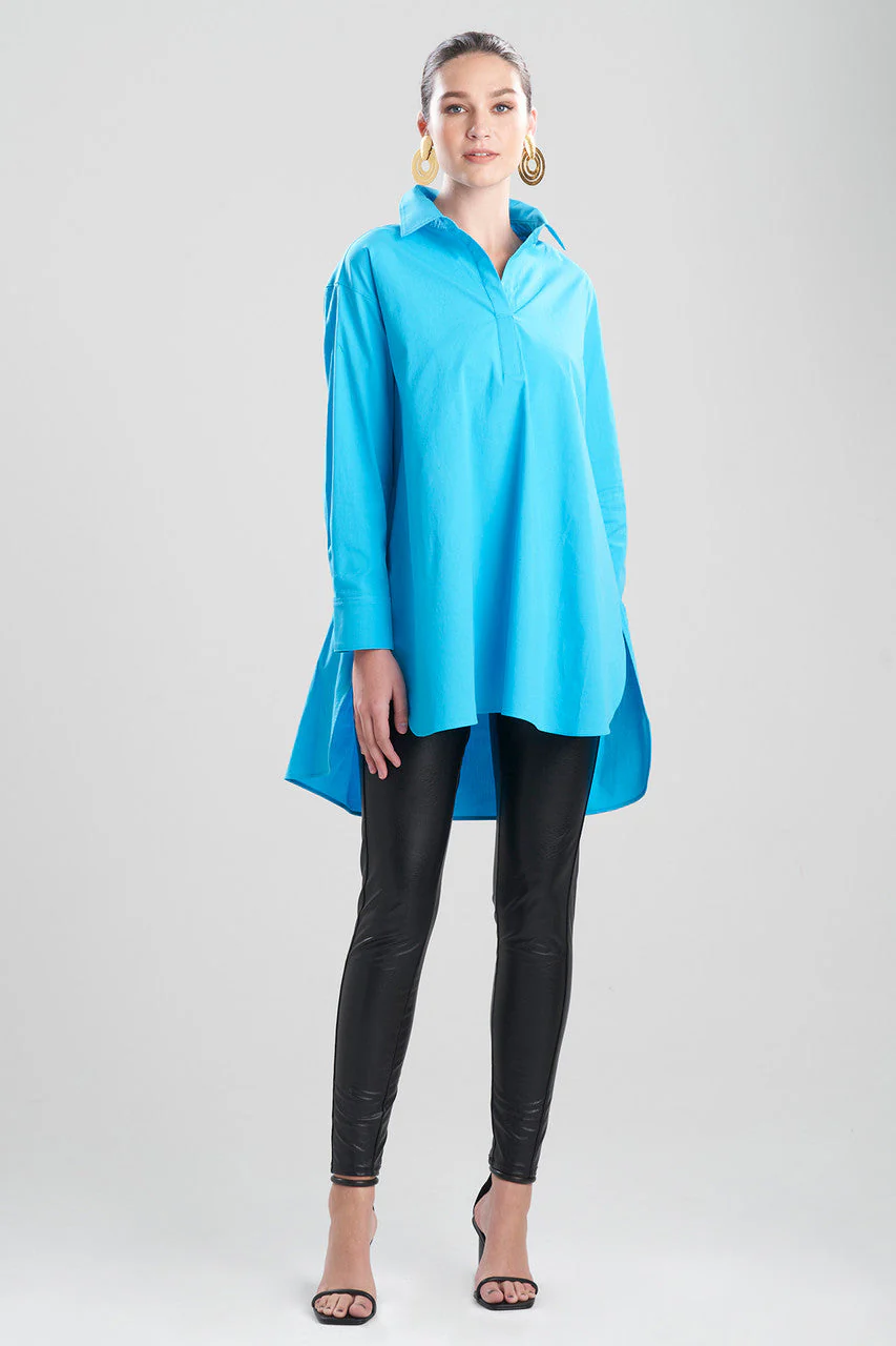 Cotton Poplin Oversized Half Placket Shirt - Image 2