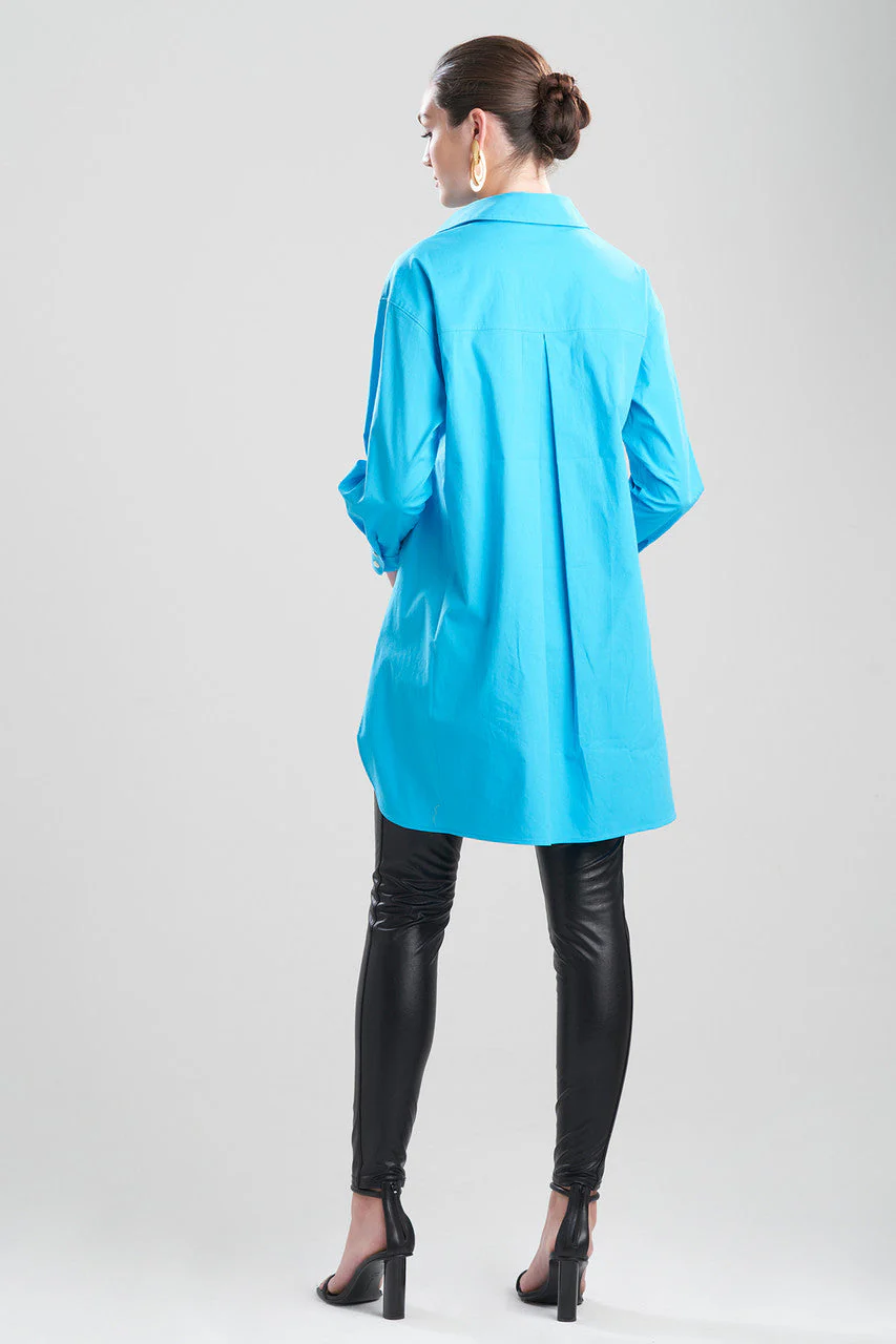 Cotton Poplin Oversized Half Placket Shirt - Image 3